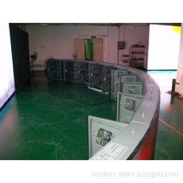 outer Hanging RGB DIP video Curved LED Display with steel c
